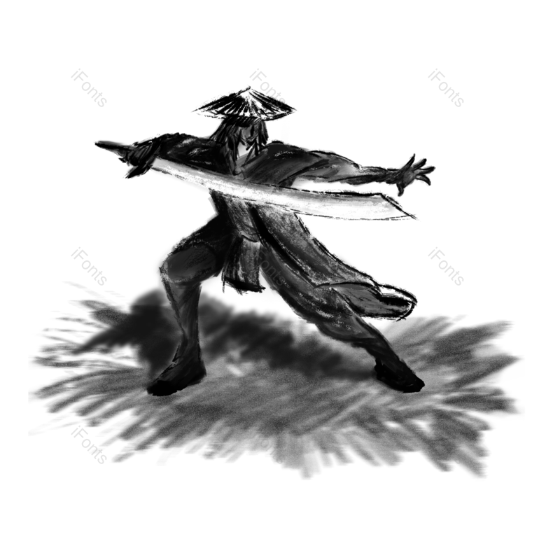 水墨图片,中国风元素,黑白PNG,墨迹免抠素材